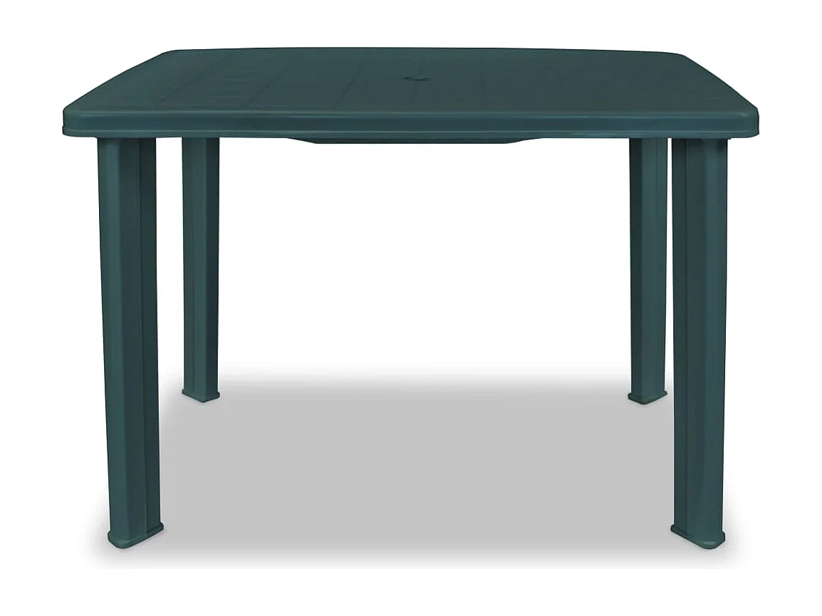Mesa de jardín de plástico verde 101x68x72 cm