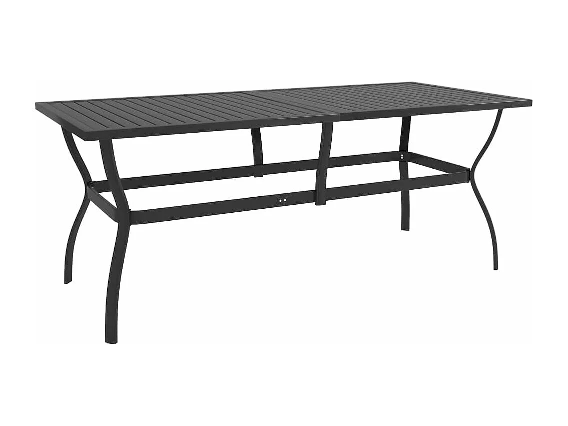 Table de jardin Anthracite 190x80x72 cm Acier