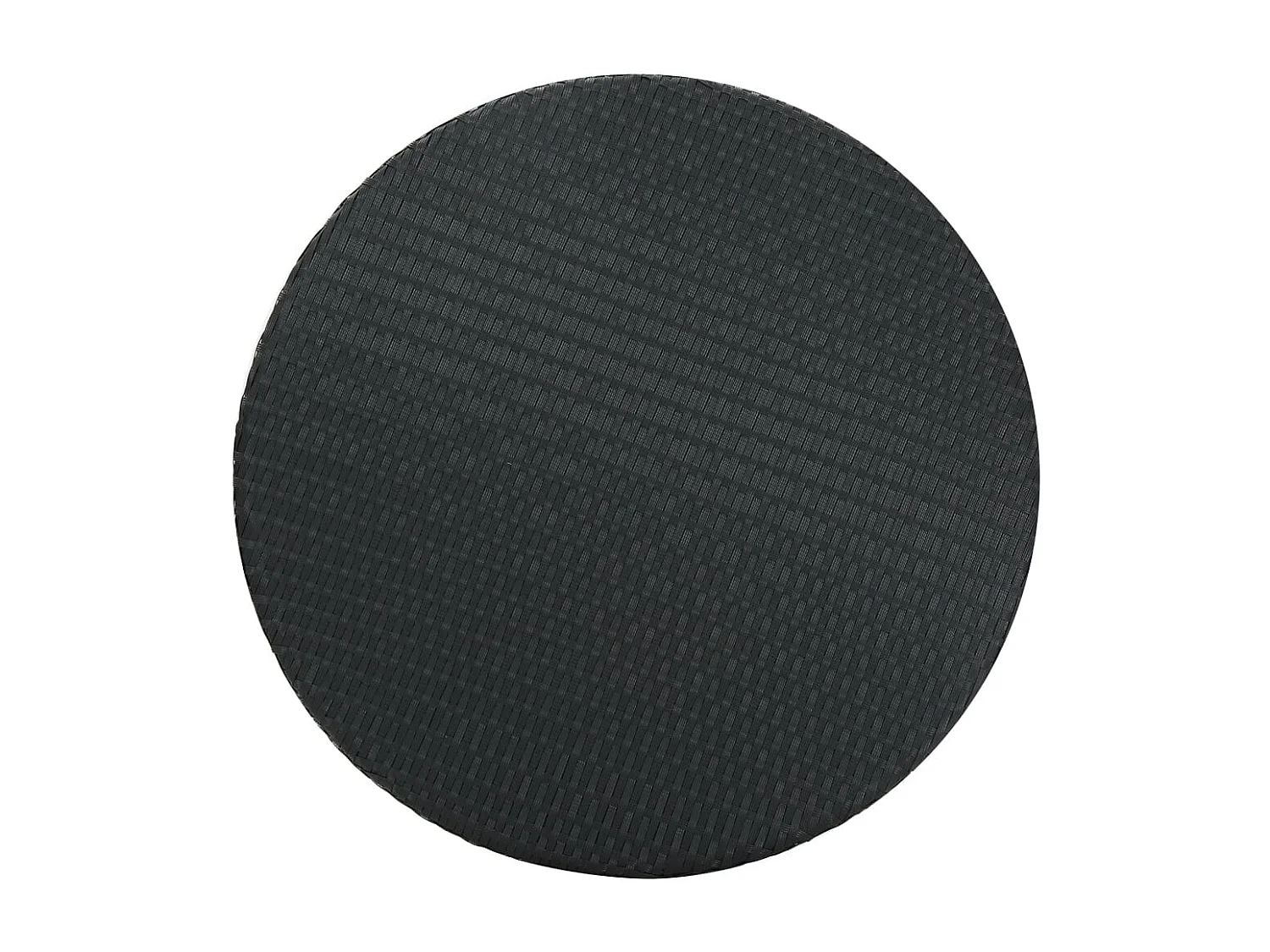 Mesa de jardín de ratán sintético negro 75,5x106 cm