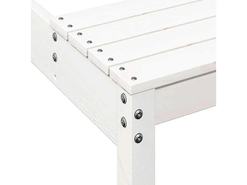 Picknicktafel 160x134x75 cm massief grenenhout wit