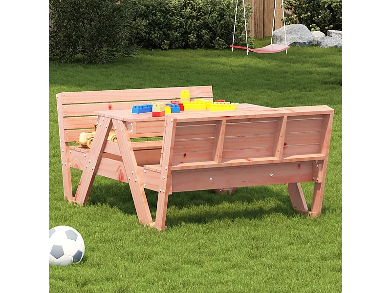 Mesa de pícnic para niños madera maciza Douglas 88x122x58 cm