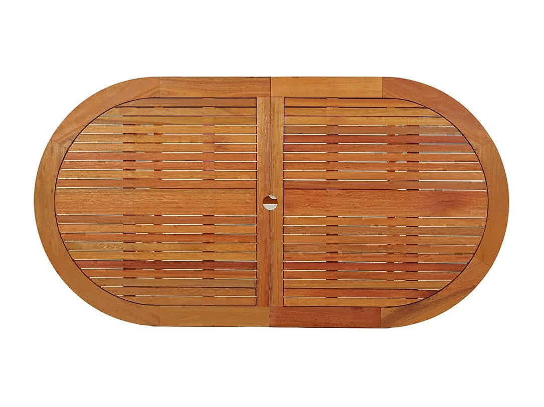 Mesa de jardim 160x85x75 cm madeira de eucalipto maciça