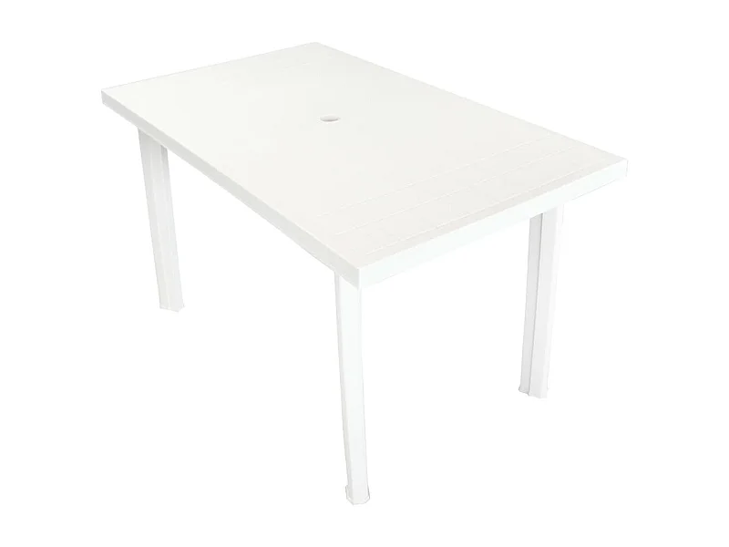 Table de jardin Blanc 126 x 76 x 72 cm Plastique