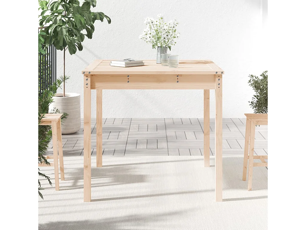 Tuintafel 82,5x82,5x76 cm massief grenenhout