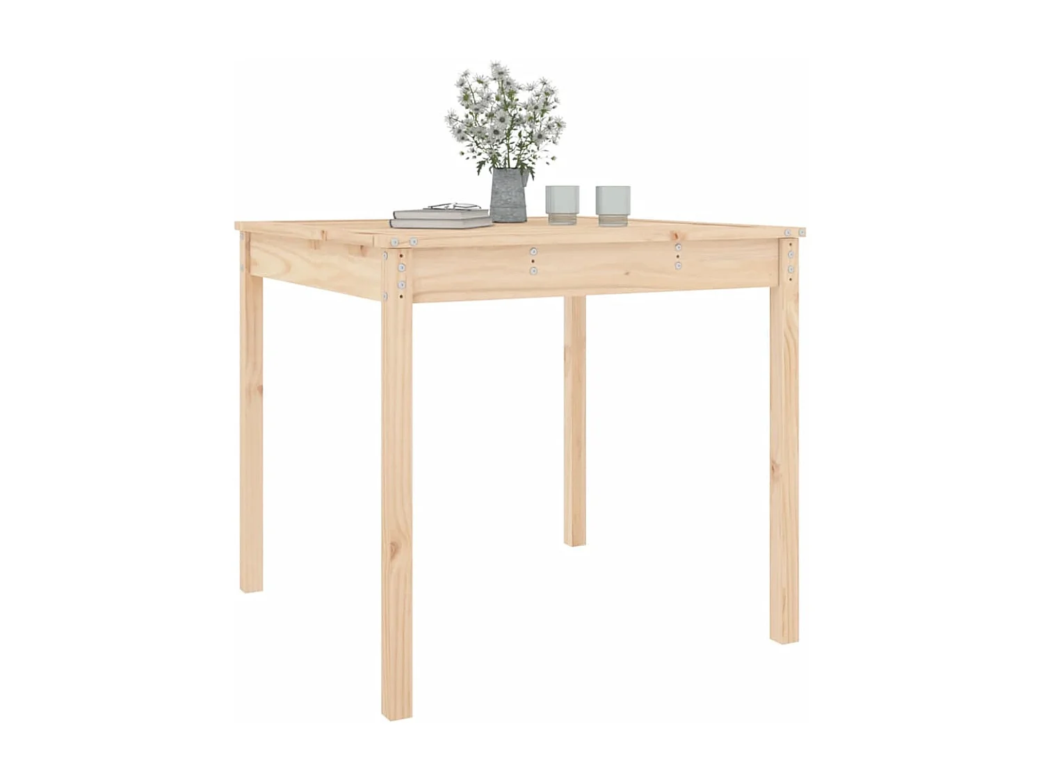 Table de jardin 82,5x82,5x76 cm bois massif de pin