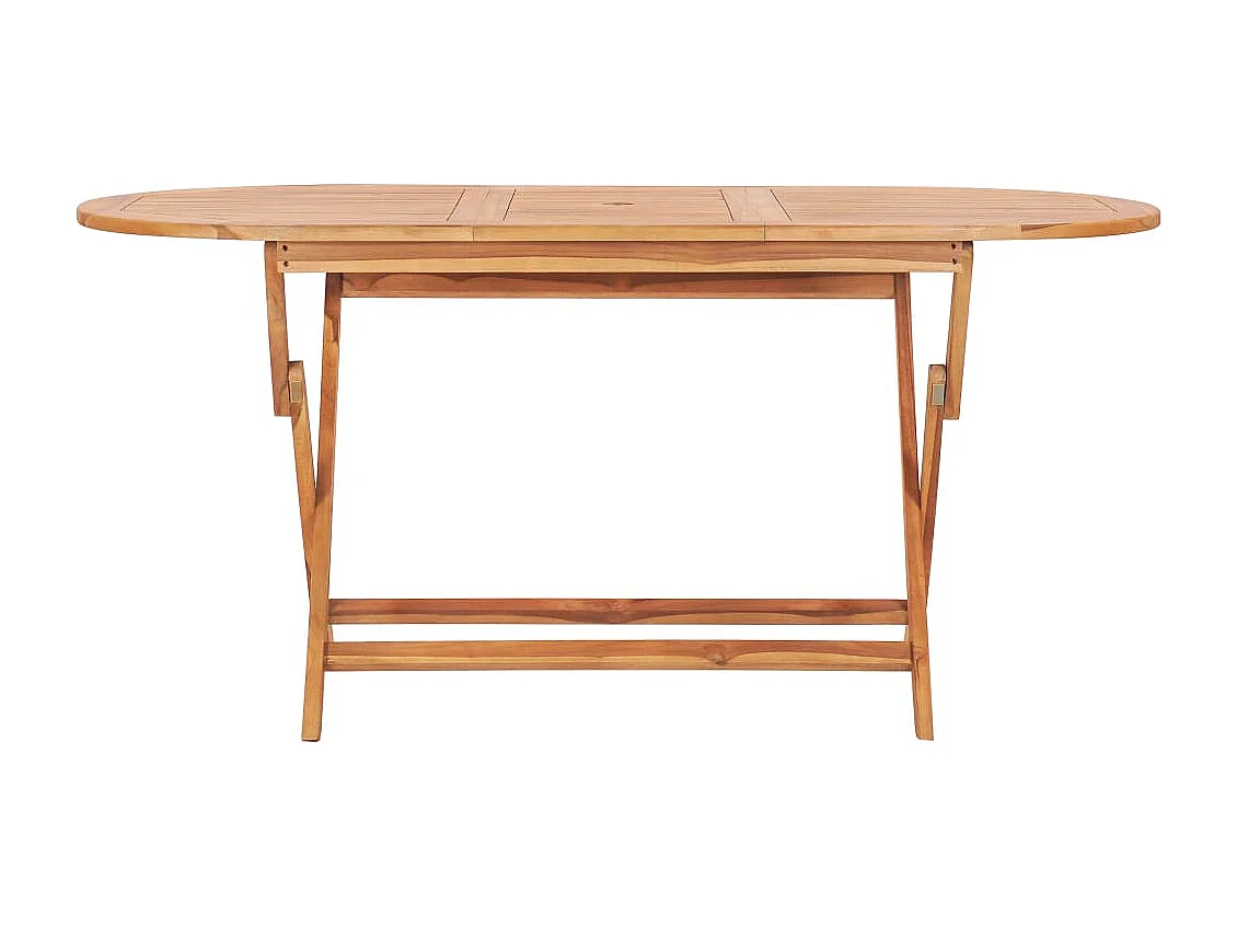 Table pliable de jardin 160x80x75 cm Bois de teck solide