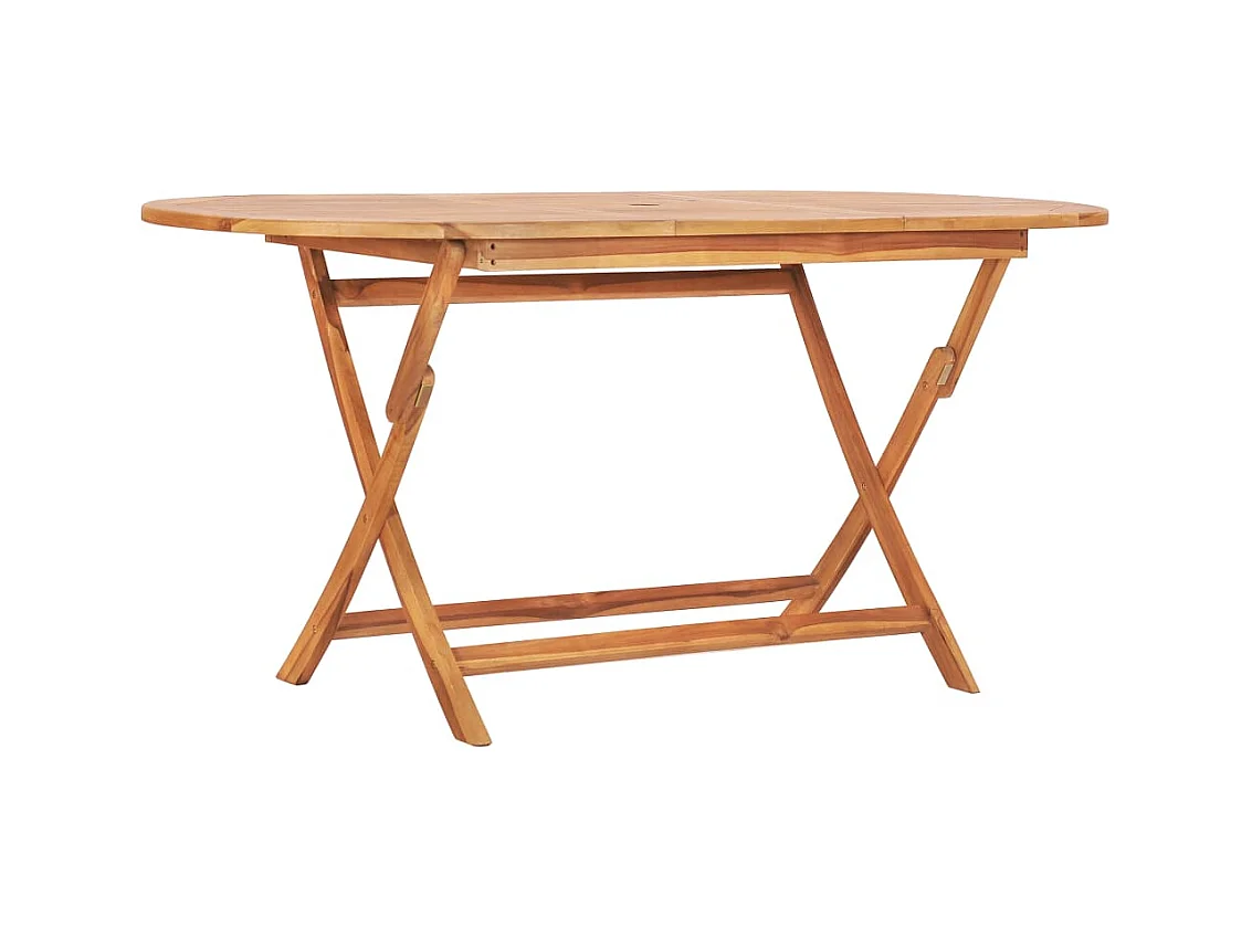 Table pliable de jardin 160x80x75 cm Bois de teck solide