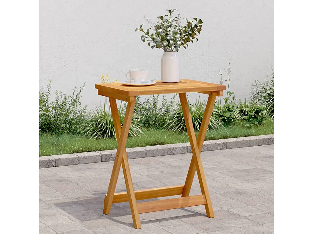 Table pliable de jardin 50x36x60 cm bois d'acacia solide