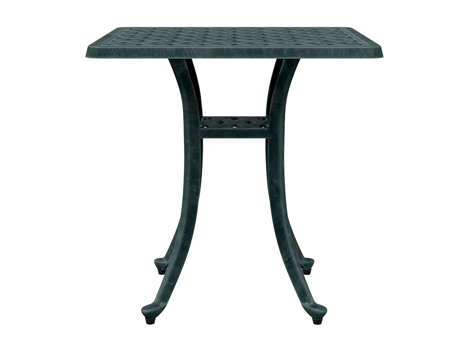 Table de jardin vert 53x53x53 cm aluminium coulé