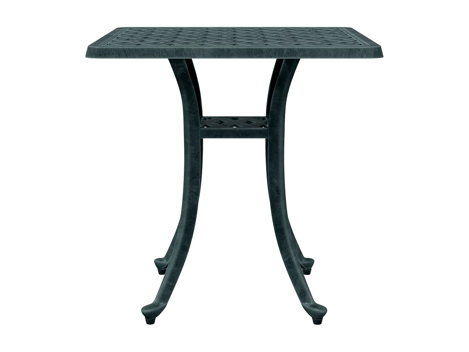 Table de jardin vert 53x53x53 cm aluminium coulé