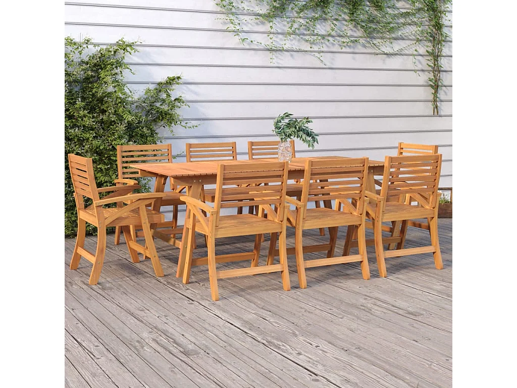Table de jardin 200x90x75 cm Bois d'acacia solide