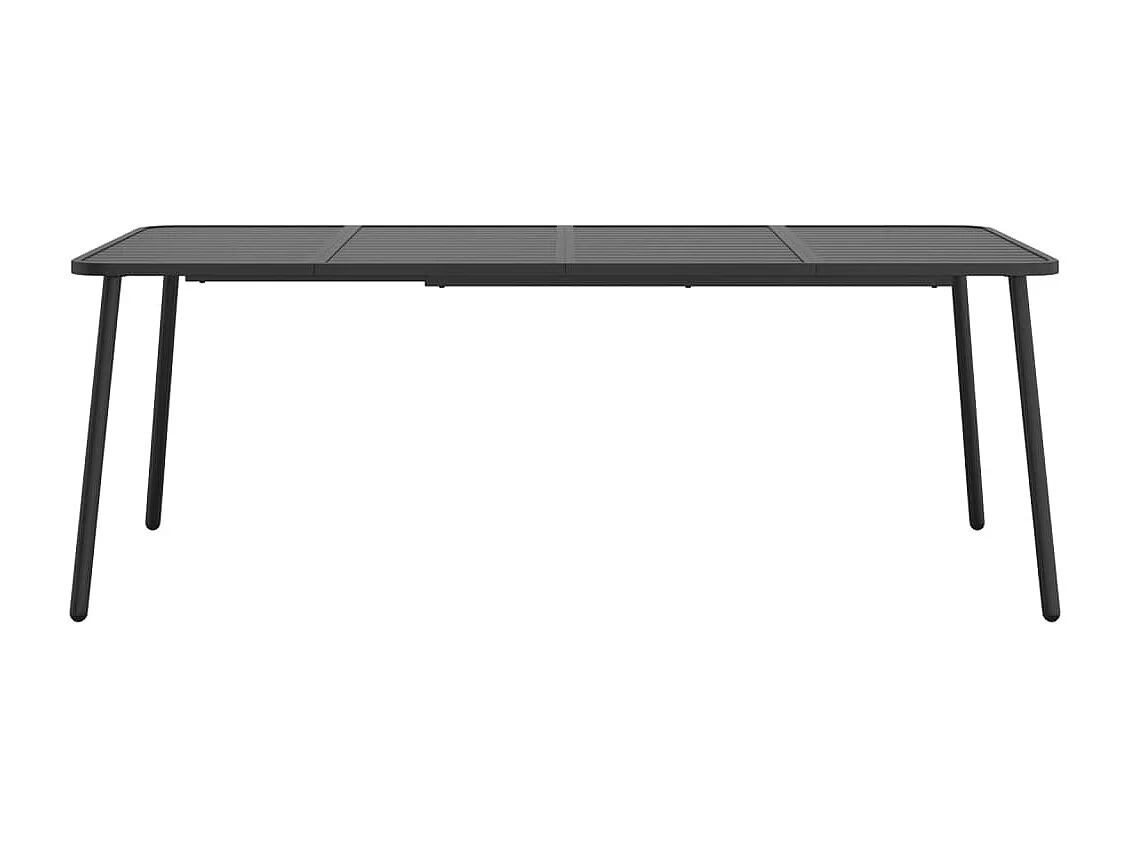 Tuintafel 200x100x71 cm staal antracietkleurig