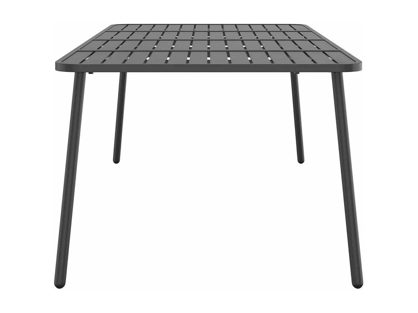 Tuintafel 200x100x71 cm staal antracietkleurig