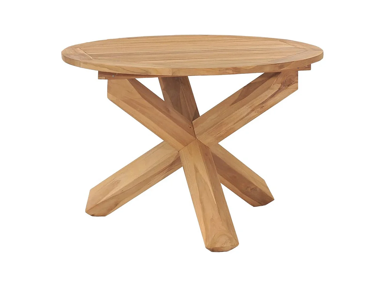 Table à dîner de jardin Ø110x75 cm Bois de teck massif