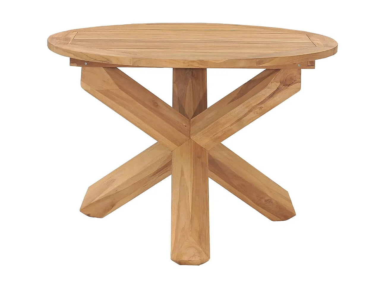 Table à dîner de jardin Ø110x75 cm Bois de teck massif