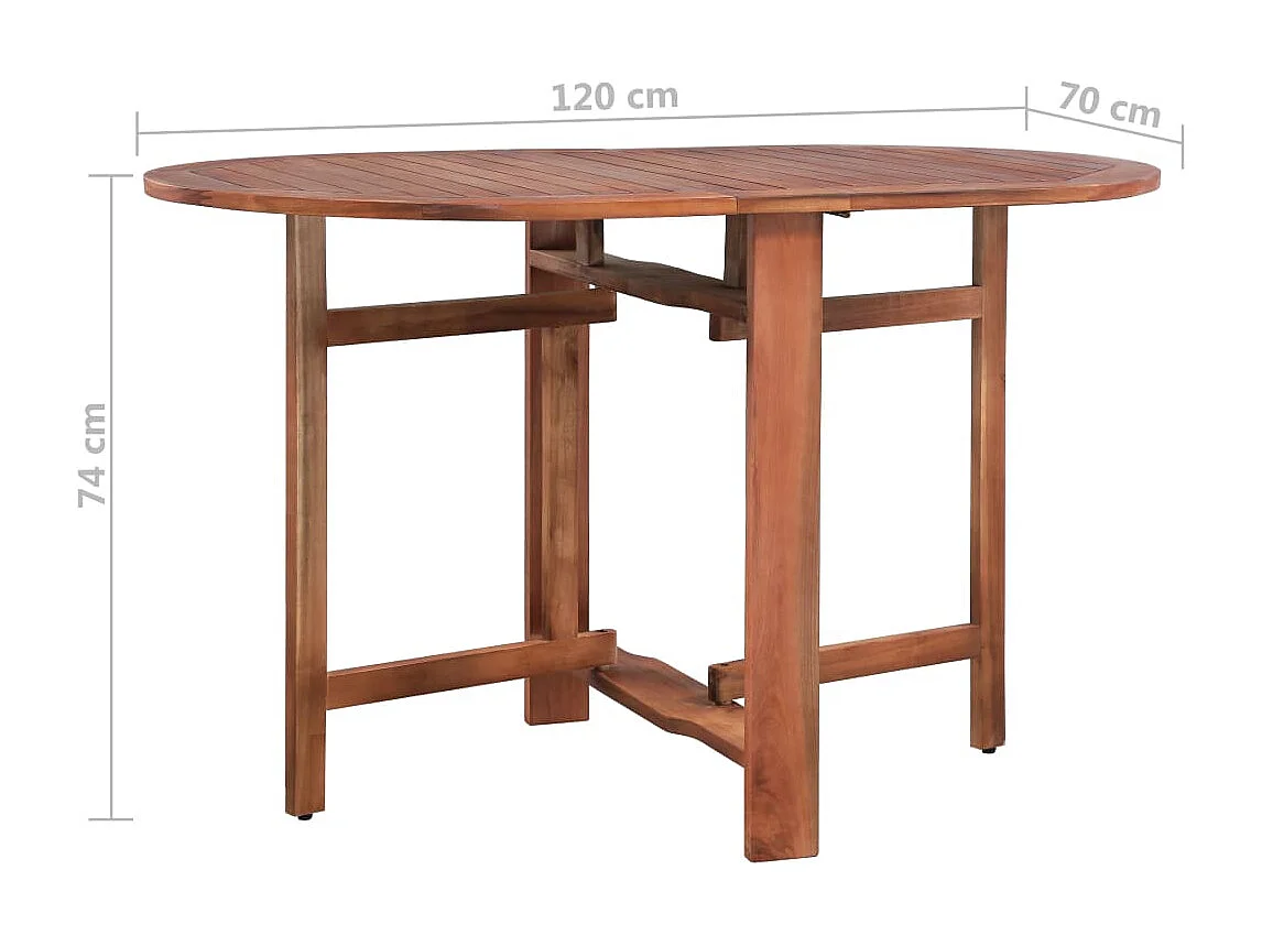 Table de jardin 120 x 70 x 74 cm Bois d'acacia massif