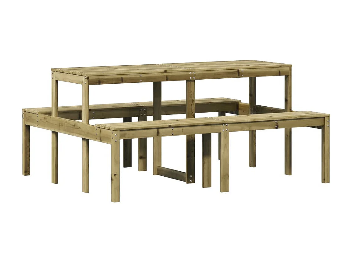 Table de pique-nique 160x134x75 cm bois de pin imprégné