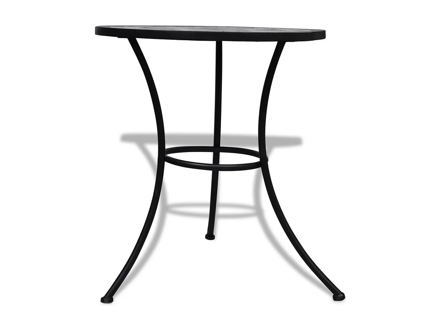 Table de bistro Noir et blanc 60 cm Mosaïque