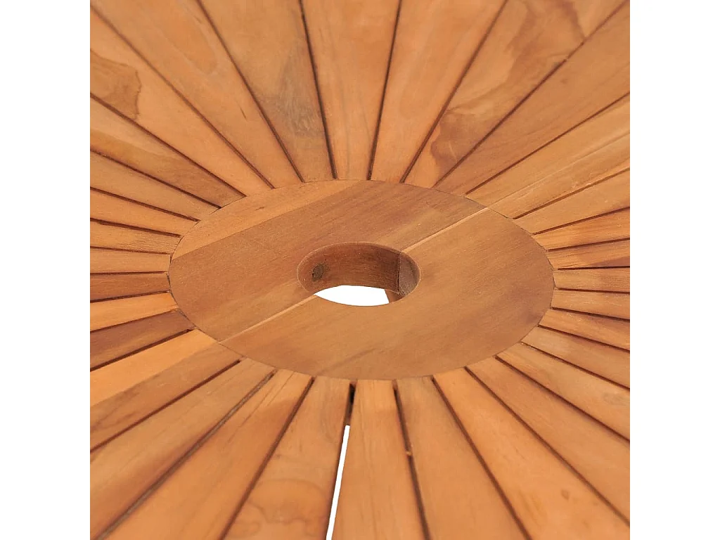 Mesa de jardín plegable madera maciza de teca Ø 85x75 cm