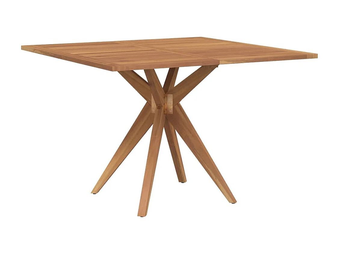 Table de jardin carrée 110x110x75 cm bois d'acacia solide