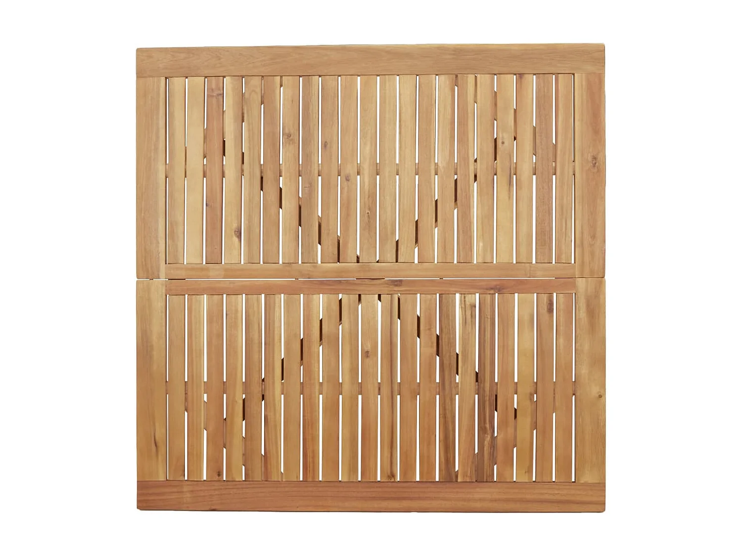 Table de jardin carrée 110x110x75 cm bois d'acacia solide