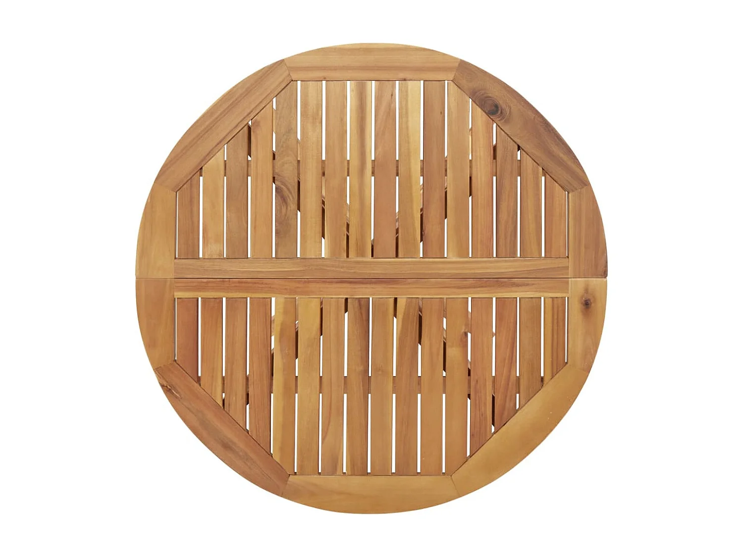 Table de jardin ronde Ø85x75 cm bois d'acacia solide