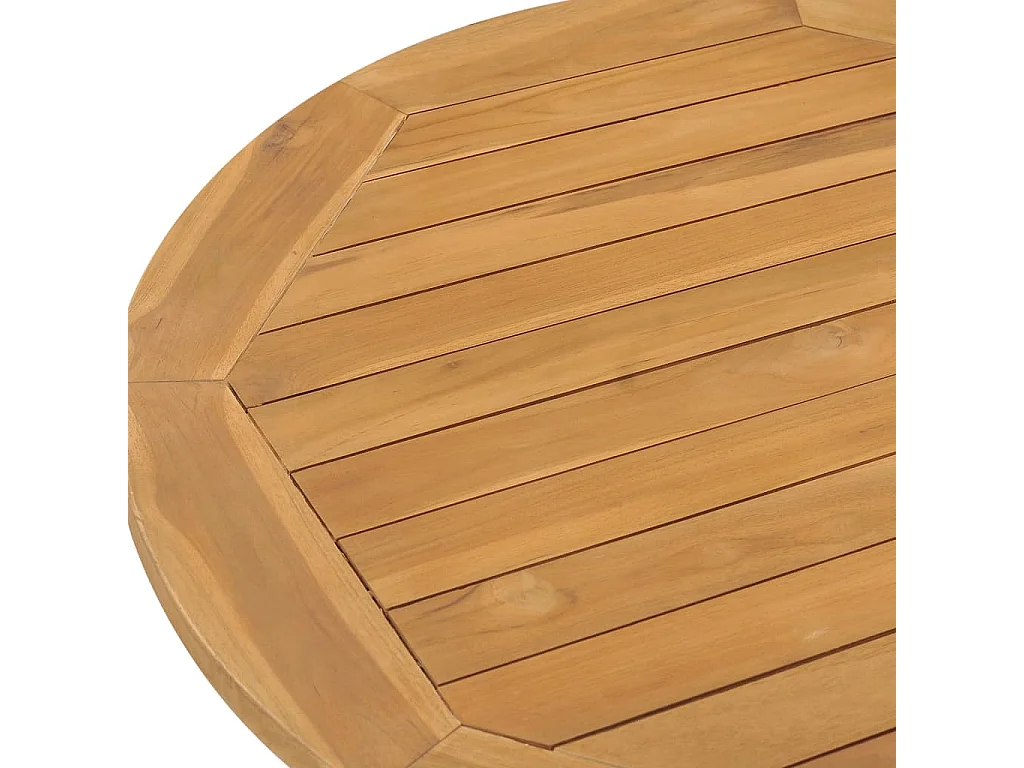 Mesa de comedor de jardín madera maciza de teca Ø90x75 cm