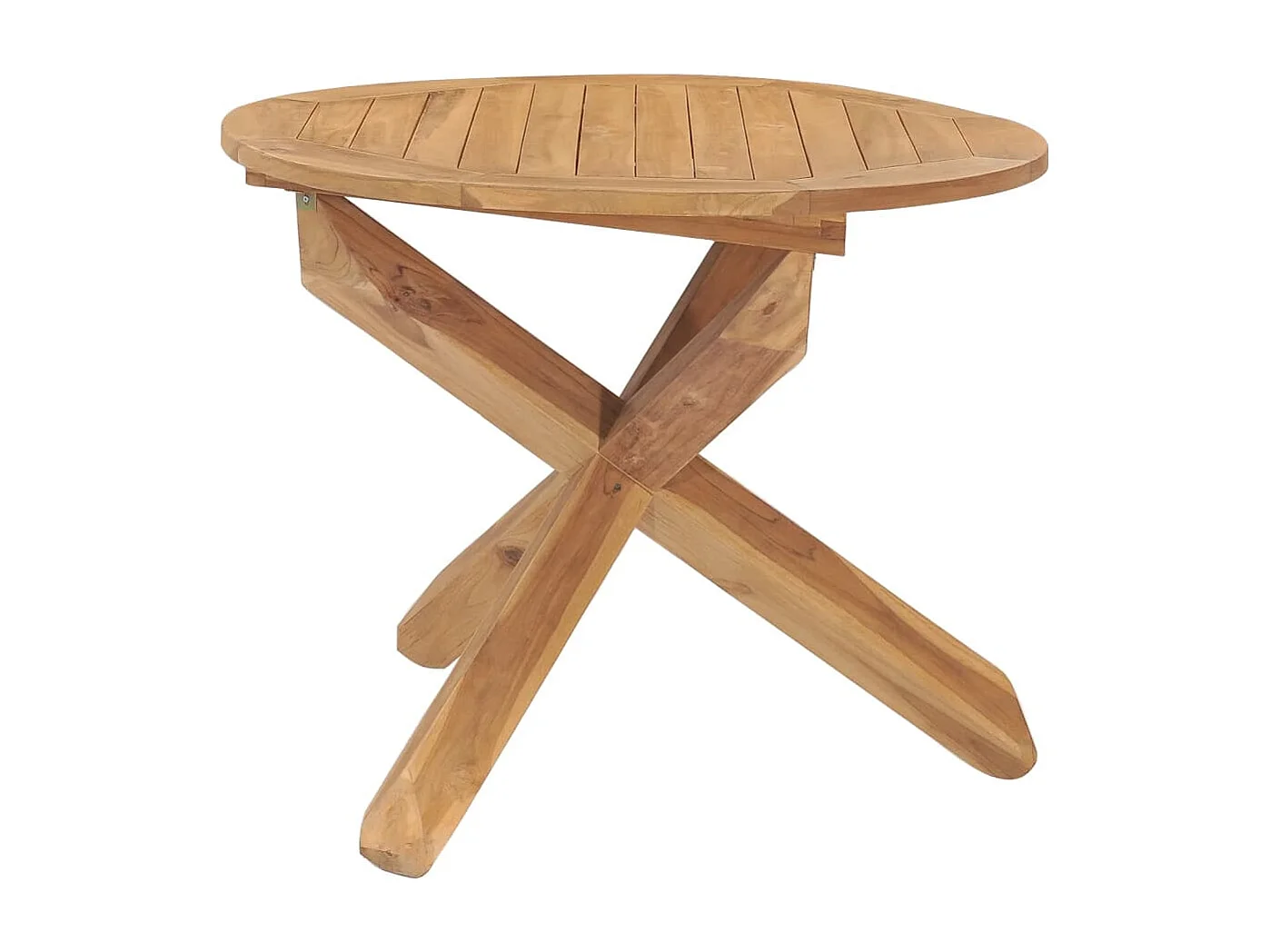 Table à dîner de jardin Ø90x75 cm Bois de teck massif