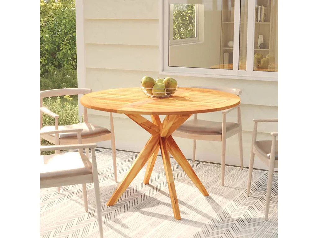 Table de jardin 110x110x75 cm Bois d'acacia solide