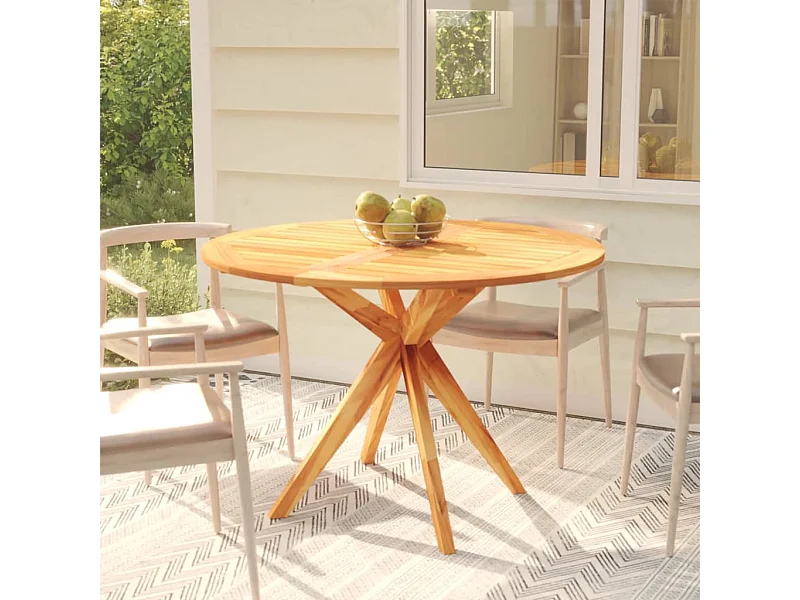Table de jardin 110x110x75 cm Bois d'acacia solide
