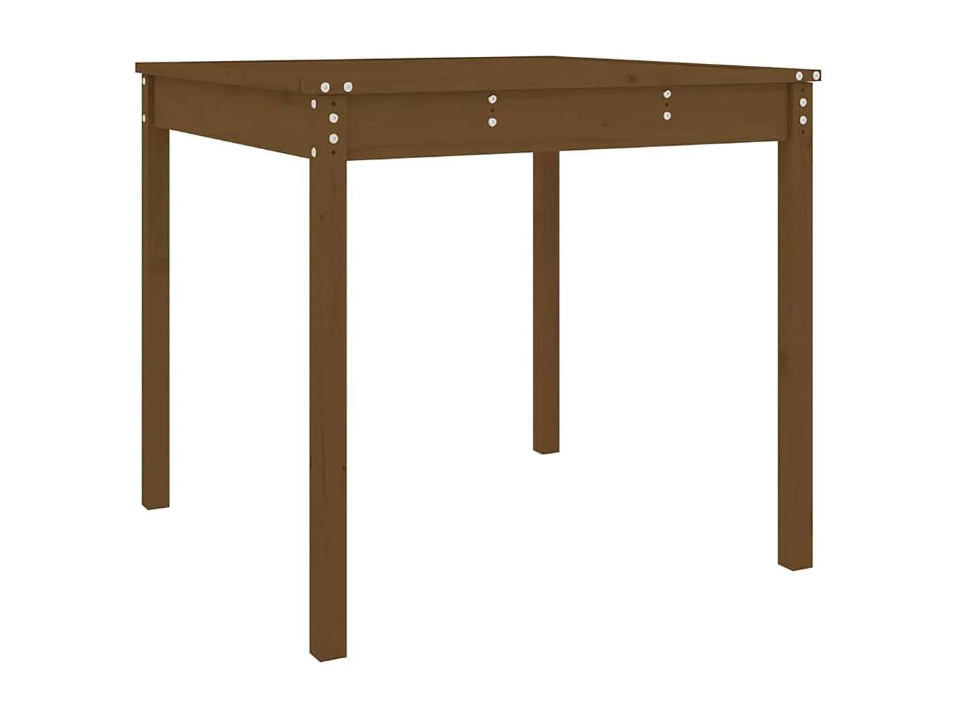 Table de jardin marron miel 82,5x82,5x76 cm bois massif de pin