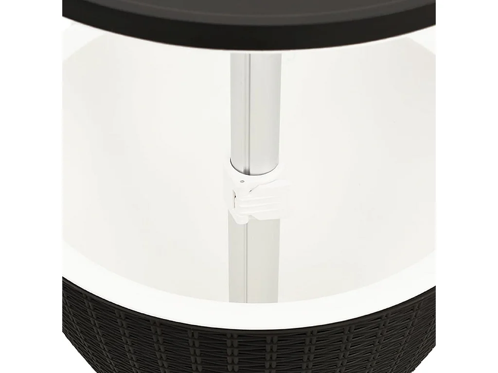 Table à glacière 3 en 1 noir polypropylène