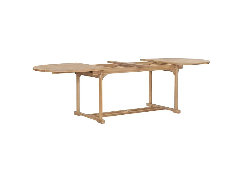 Tuintafel verlengbaar ovaal 180-280x100x75 cm massief teakhout