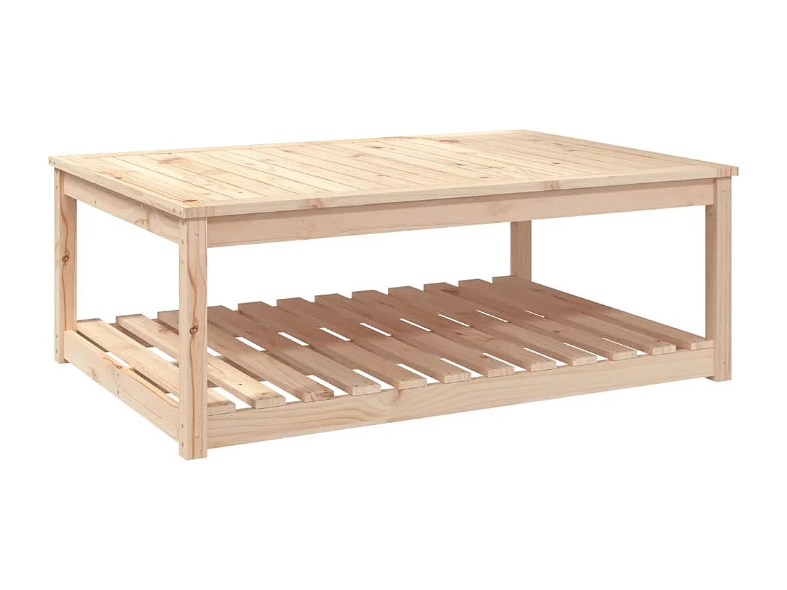 Table de jardin 121x82,5x45 cm bois massif de pin