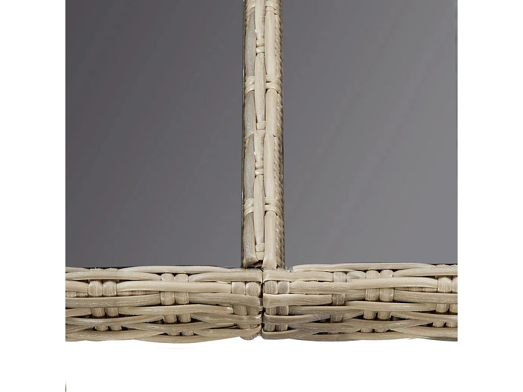 Tuintafel 200x100x74 cm glas en poly rattan bruin