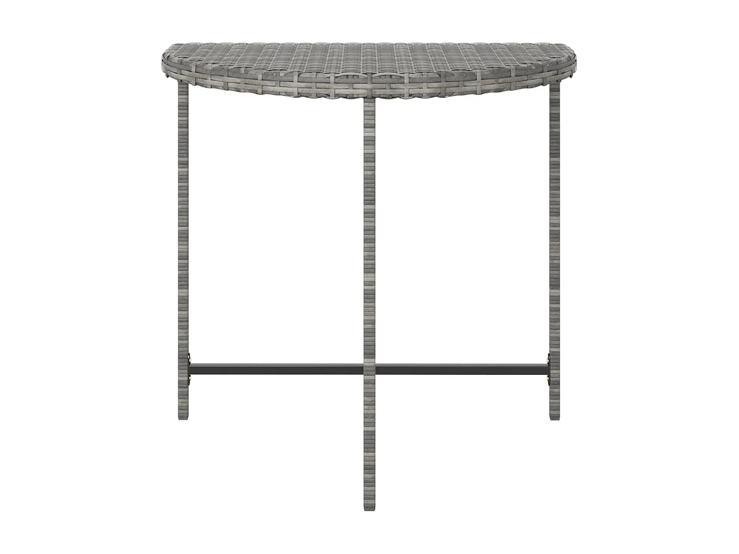 Table de jardin Gris 80x50x75 cm Résine tressée