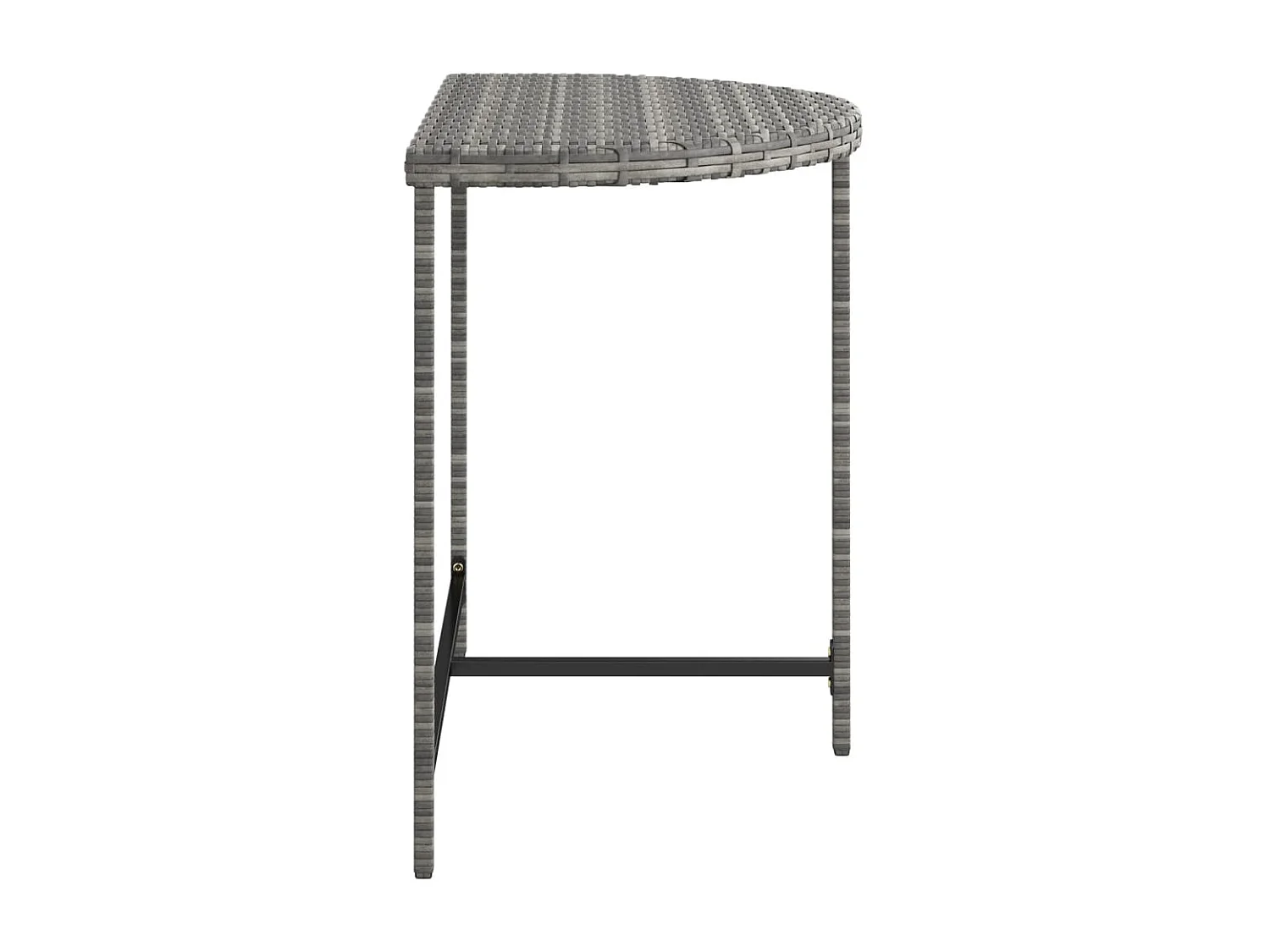 Table de jardin Gris 80x50x75 cm Résine tressée