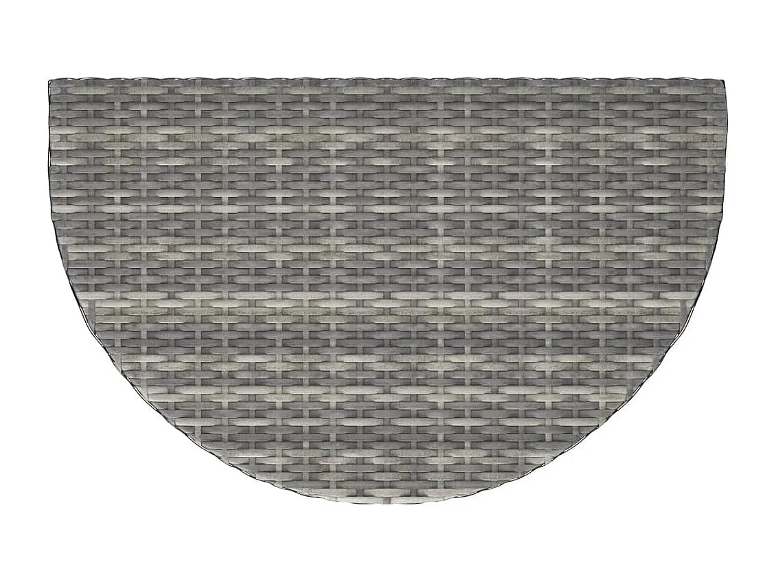 Table de jardin Gris 80x50x75 cm Résine tressée