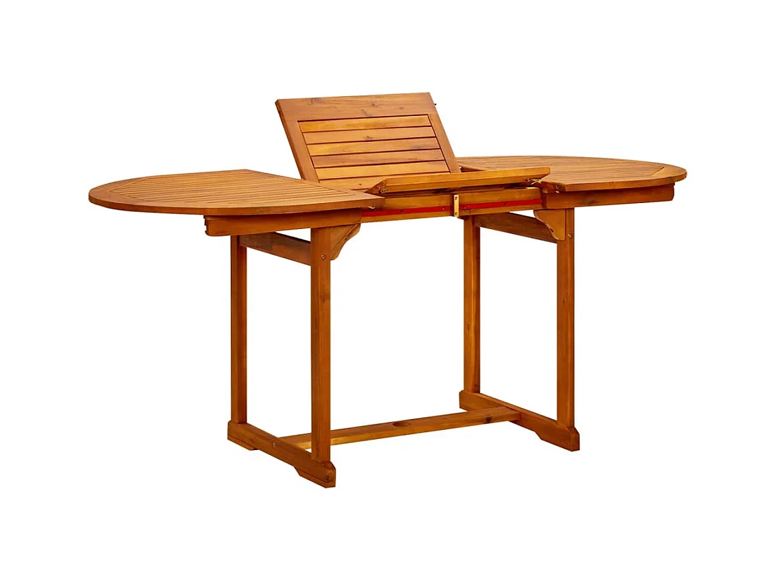 Table à dîner de jardin (120-170)x80x75 cm Bois d'acacia massif