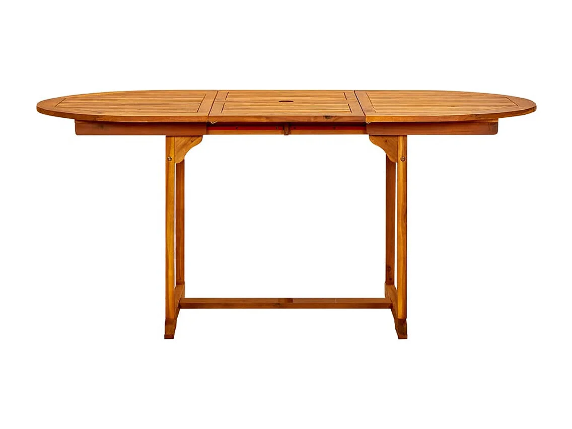 Table à dîner de jardin (120-170)x80x75 cm Bois d'acacia massif