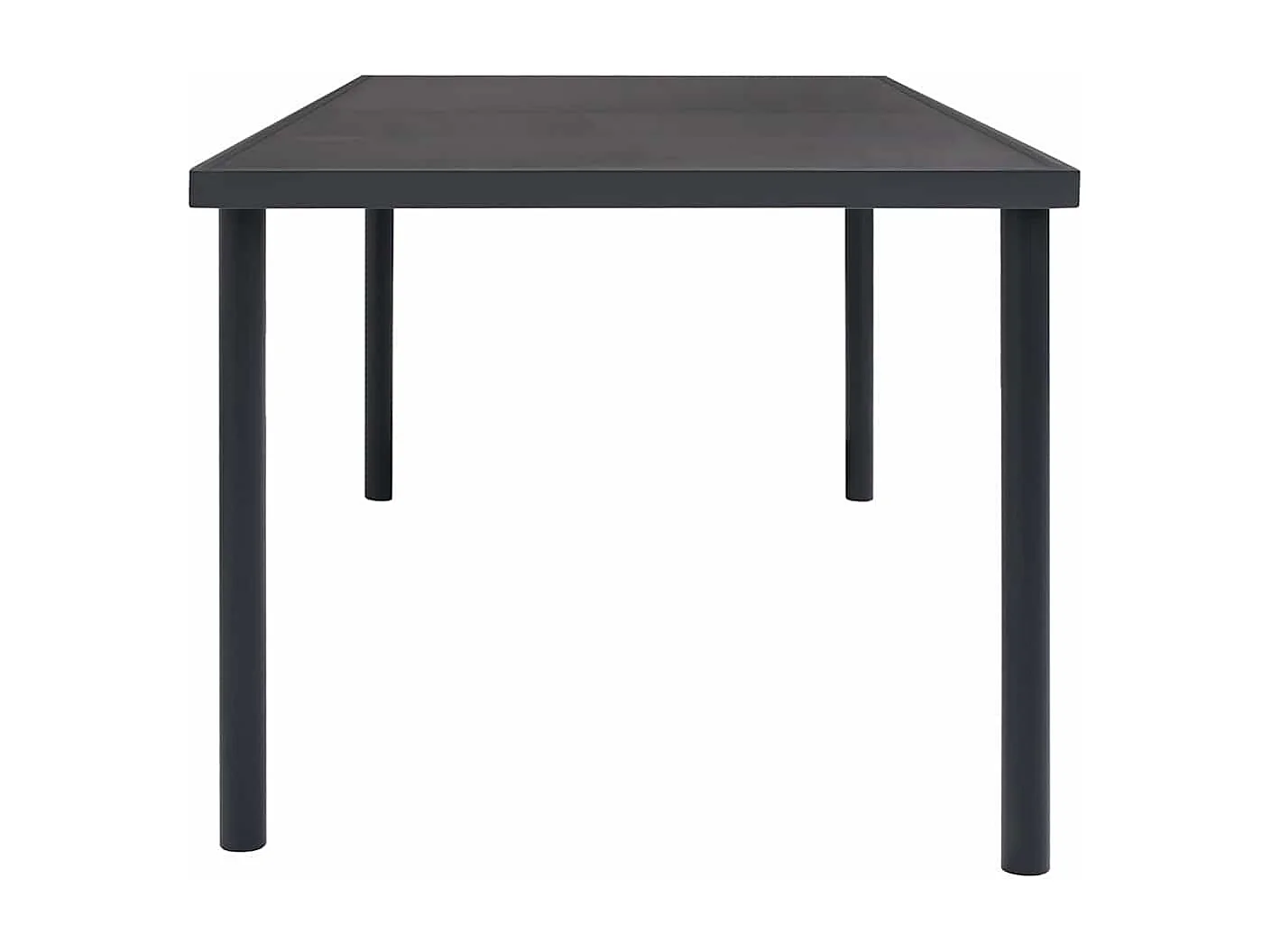 Mesa de jantar para jardim 190x90x74 cm aço antracite