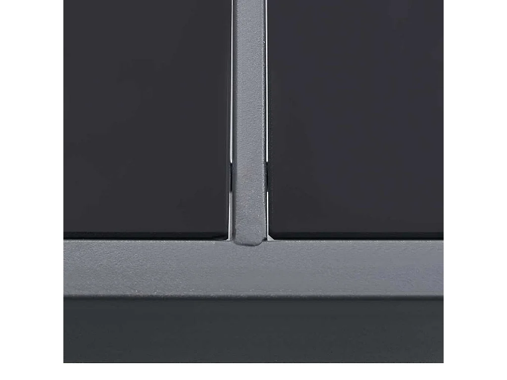 Mesa de jantar para jardim 190x90x74 cm aço antracite