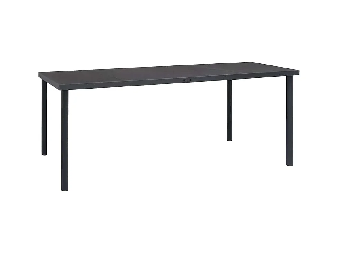 Table à dîner d'extérieur Anthracite 190x90x74 cm Acier