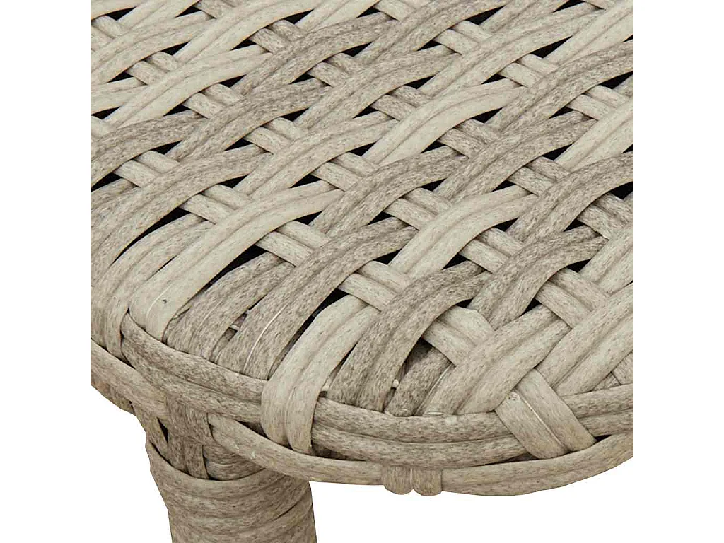 Table de jardin pliante gris clair 90 x 51 x 75 cm polyrotin