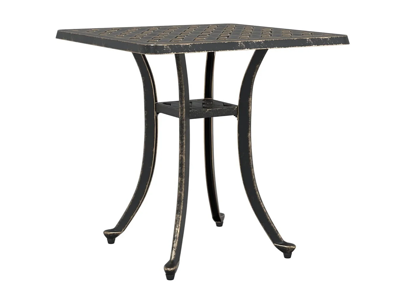 Table de jardin bronze 53x53x53 cm aluminium coulé