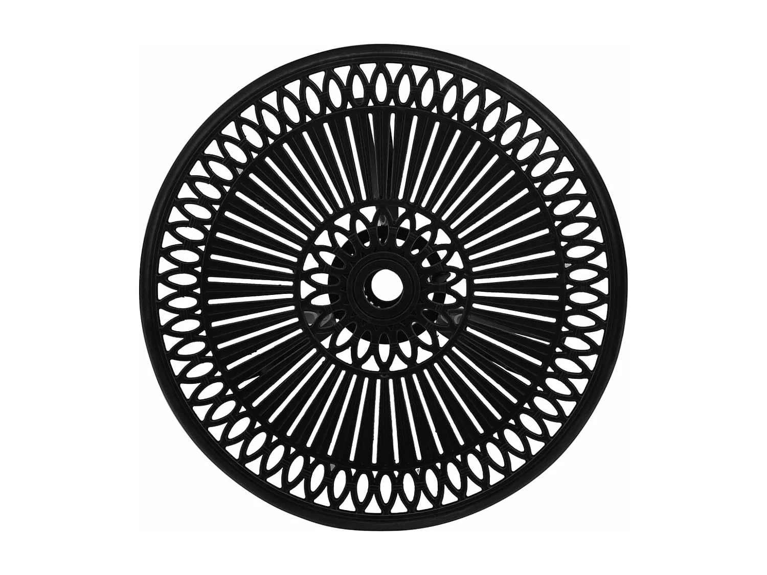 Mesa de jardim 62x62x65 cm alumínio fundido preto