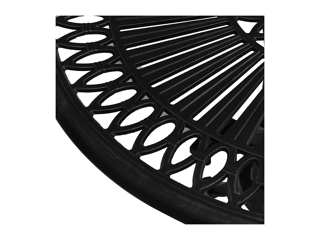 Mesa de jardim 62x62x65 cm alumínio fundido preto