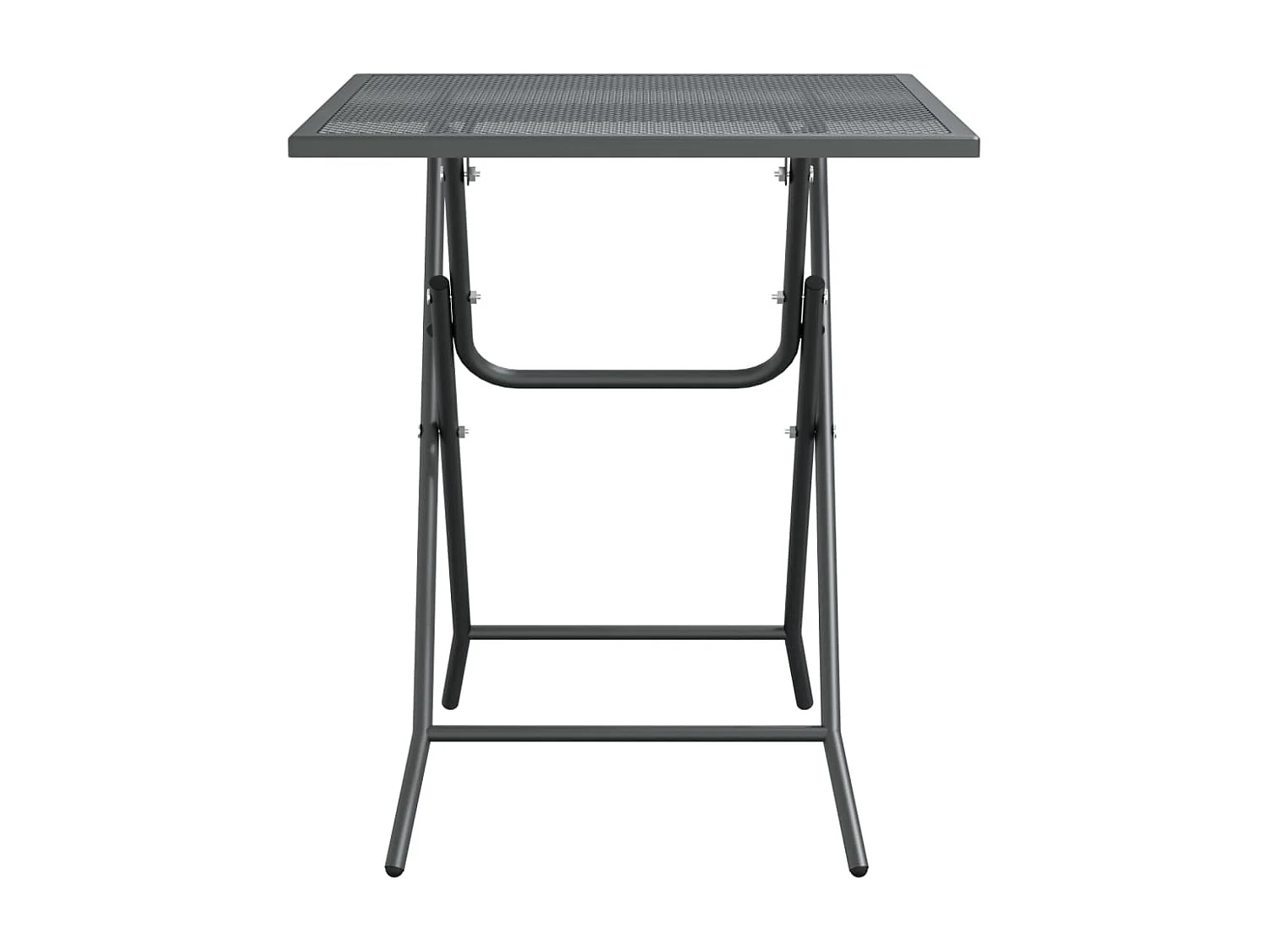 Table de jardin 60x60x72 cm Maille métallique Anthracite