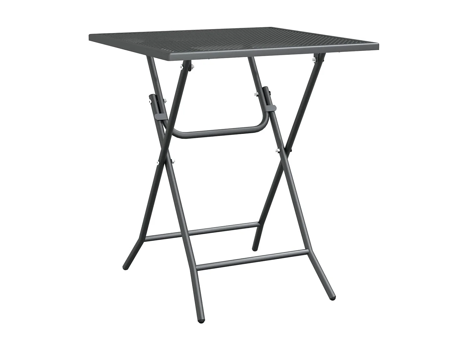 Table de jardin 60x60x72 cm Maille métallique Anthracite