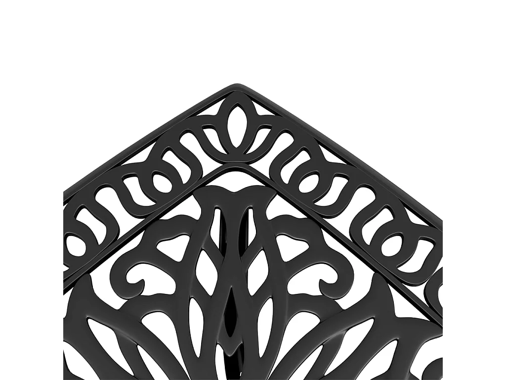 Table de jardin noir 53x53x53 cm aluminium coulé